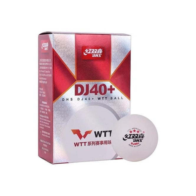 DHS DJ40 3* TABLE TENNIS BALLS (PACK OF 6)