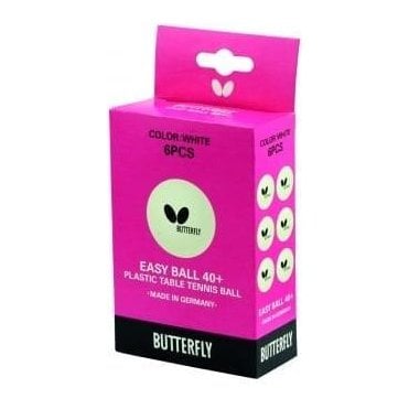 Butterfly Easy Ball 40+ Table Tennis Balls - Box of 6