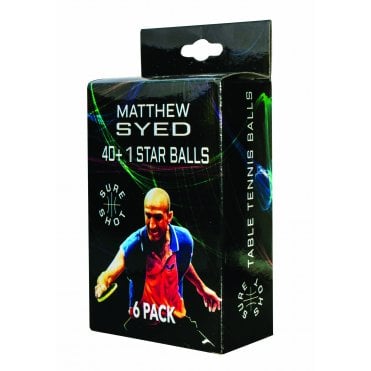 Sureshot Matthew Syed 40+ 1* Table Tennis Ball - Box of 6