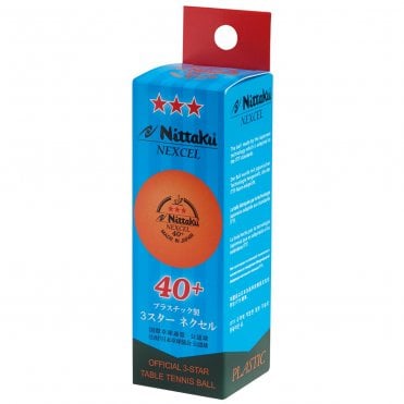 Nittaku Nexcel 40+ 3* Table Tennis Ball - Box of 3