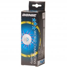 Donic P40+ 3* Table Tennis Balls White - Box of 3